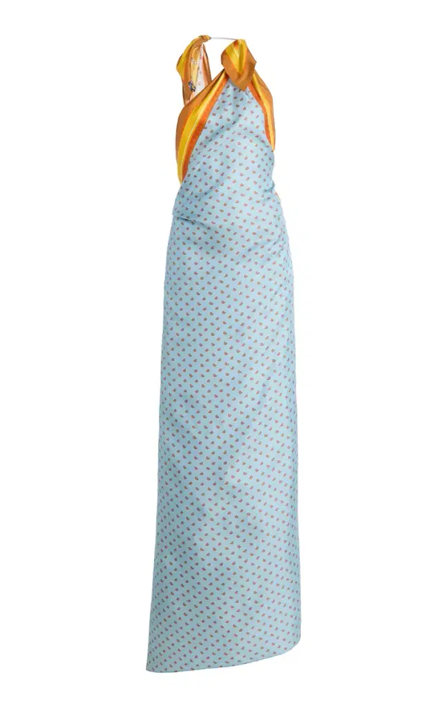 Exclusive La Isla Bandana-Print Silk-Twill Pareo Cutaway Maxi Dress Exclusive La Isla Bandana-Print Silk-Twill Pareo Cutaway Maxi Dress