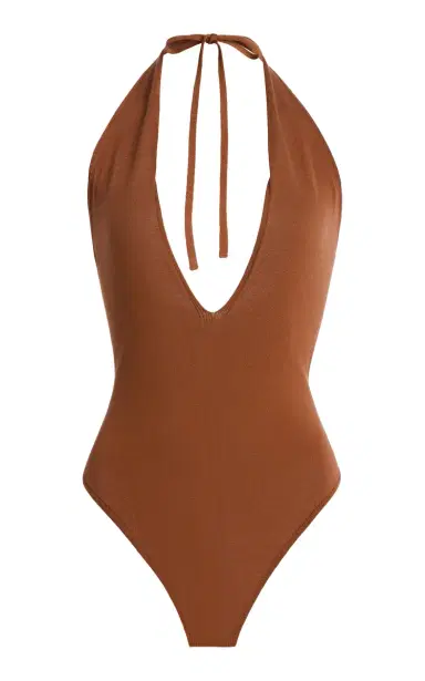 LA VESTE Exclusive La Isla Knit Cotton Polo Bodysuit | Thumbnail 1 LA VESTE Exclusive La Isla Knit Cotton Polo Bodysuit | Thumbnail 1