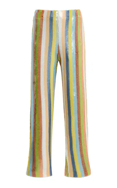 LA VESTE Exclusive La Isla Sequinned Straight-Leg Pants | Thumbnail 1 LA VESTE Exclusive La Isla Sequinned Straight-Leg Pants | Thumbnail 1