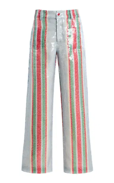 LA VESTE Exclusive La Isla Pippi Sequinned Straight-Leg Pants | Thumbnail 22 LA VESTE Exclusive La Isla Pippi Sequinned Straight-Leg Pants | Thumbnail 22