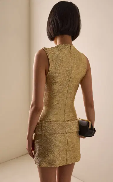 FRANÇOISE Exclusive La Isla Clover Metallic Jersey Mini Dress | Thumbnail 5 FRANÇOISE Exclusive La Isla Clover Metallic Jersey Mini Dress | Thumbnail 5