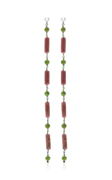 Le Sundial Jackie Earrings Pink Green | Thumbnail 4 Le Sundial Jackie Earrings Pink Green | Thumbnail 4