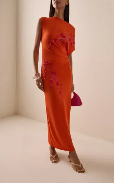 DES_PHEMMES Exclusive La Isla Off-The-Shoulder Maxi Dress | Thumbnail 3 DES_PHEMMES Exclusive La Isla Off-The-Shoulder Maxi Dress | Thumbnail 3