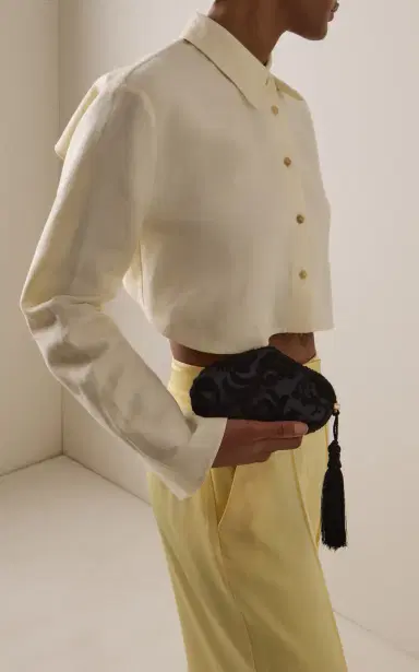 Marlies Grace Exclusive La Isla Marlies Lace-Trimmed Wooden Clutch | Thumbnail 2 Marlies Grace Exclusive La Isla Marlies Lace-Trimmed Wooden Clutch | Thumbnail 2