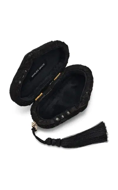 Marlies Grace Exclusive La Isla Marlies Lace-Trimmed Wooden Clutch | Thumbnail 5 Marlies Grace Exclusive La Isla Marlies Lace-Trimmed Wooden Clutch | Thumbnail 5