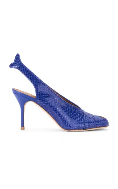 Staud Cleo Fish Leather Heels | Thumbnail 3 Staud Cleo Fish Leather Heels | Thumbnail 3