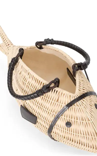 Staud Cleo Fish Wicker-Leather Tote | Thumbnail 3 Staud Cleo Fish Wicker-Leather Tote | Thumbnail 3