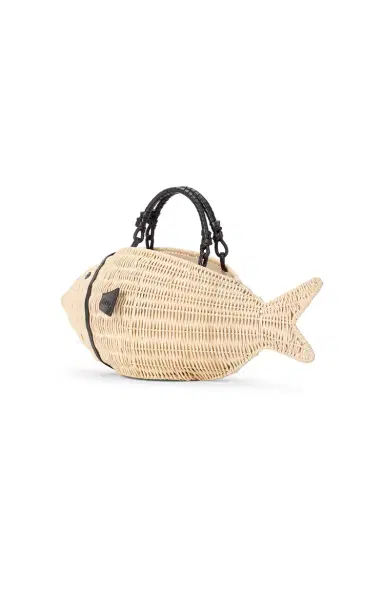 Staud Cleo Fish Wicker-Leather Tote | Thumbnail 4 Staud Cleo Fish Wicker-Leather Tote | Thumbnail 4