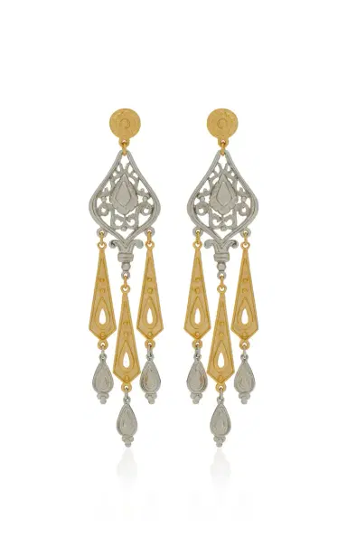 ben-amun Exclusive Two Tone Chandelier Earings | Thumbnail 4 ben-amun Exclusive Two Tone Chandelier Earings | Thumbnail 4