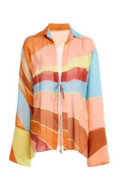 Cala de la Cruz Exclusive La Isla Rosalia Striped Georgette Top | Thumbnail 6 Cala de la Cruz Exclusive La Isla Rosalia Striped Georgette Top | Thumbnail 6