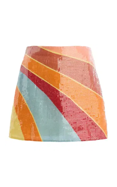 Cala de la Cruz Exclusive La Isla Eve Sequined Linen Mini Skirt | Thumbnail 1 Cala de la Cruz Exclusive La Isla Eve Sequined Linen Mini Skirt | Thumbnail 1