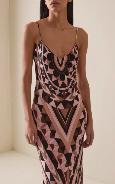 PUCCI Printed Silk Crepe De Chine Maxi Dress | Thumbnail 3 PUCCI Printed Silk Crepe De Chine Maxi Dress | Thumbnail 3
