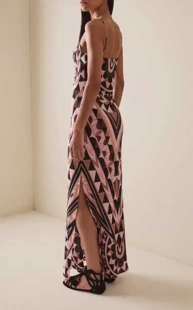 PUCCI Printed Silk Crepe De Chine Maxi Dress | Thumbnail 4 PUCCI Printed Silk Crepe De Chine Maxi Dress | Thumbnail 4