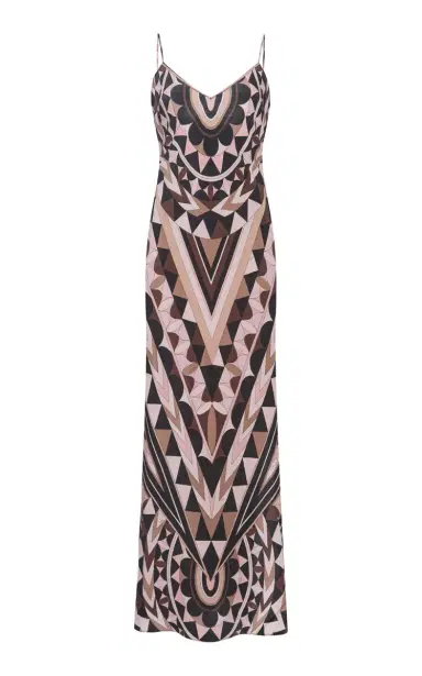 PUCCI Printed Silk Crepe De Chine Maxi Dress | Thumbnail 1 PUCCI Printed Silk Crepe De Chine Maxi Dress | Thumbnail 1