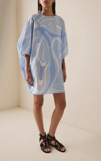 Pucci Draped Cotton Poplin Caftan | Thumbnail 2 Pucci Draped Cotton Poplin Caftan | Thumbnail 2