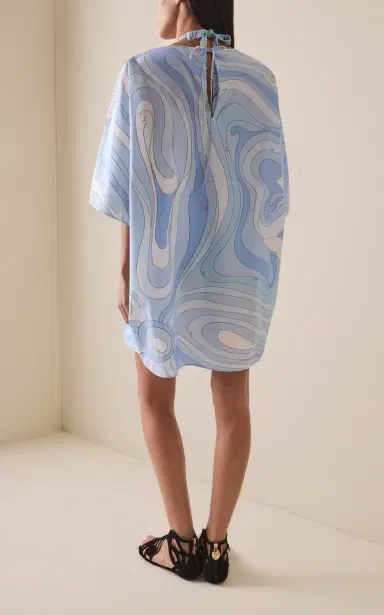 Pucci Draped Cotton Poplin Caftan | Thumbnail 4 Pucci Draped Cotton Poplin Caftan | Thumbnail 4