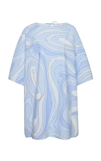 Pucci Draped Cotton Poplin Caftan | Thumbnail 1 Pucci Draped Cotton Poplin Caftan | Thumbnail 1