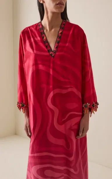 PUCCI Exclusive La Isla Embroidered Kaftan Maxi Dress | Thumbnail 5 PUCCI Exclusive La Isla Embroidered Kaftan Maxi Dress | Thumbnail 5