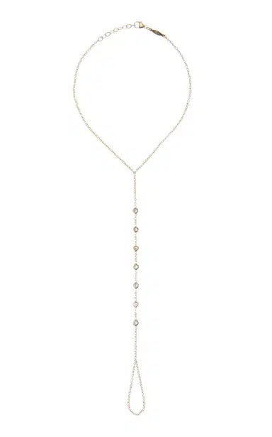 Jacquie Aiche 14K Yellow Gold And Diamond Toe Anklet 4 | Thumbnail 1 Jacquie Aiche 14K Yellow Gold And Diamond Toe Anklet 4 | Thumbnail 1