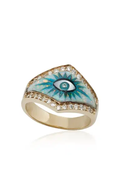 Jacquie Aiche 14K Yellow Gold Eyeburst Ring | Thumbnail 3 Jacquie Aiche 14K Yellow Gold Eyeburst Ring | Thumbnail 3