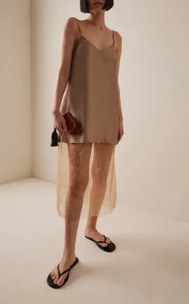 CHAN LUU Exclusive La Isla Taffeta and Mesh Slip Dress | Thumbnail 2 CHAN LUU Exclusive La Isla Taffeta and Mesh Slip Dress | Thumbnail 2
