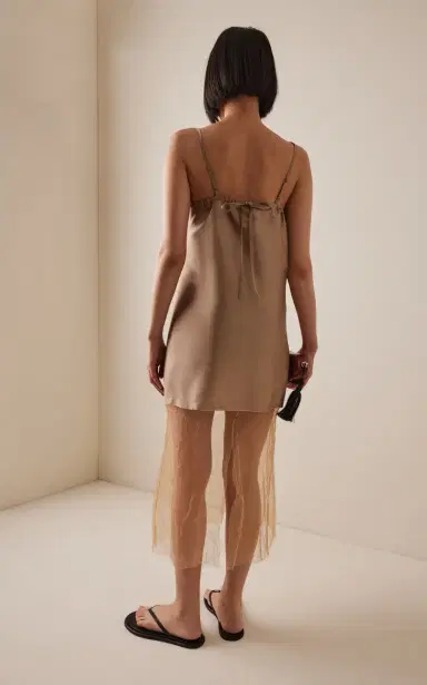 CHAN LUU Exclusive La Isla Taffeta and Mesh Slip Dress | Thumbnail 4 CHAN LUU Exclusive La Isla Taffeta and Mesh Slip Dress | Thumbnail 4