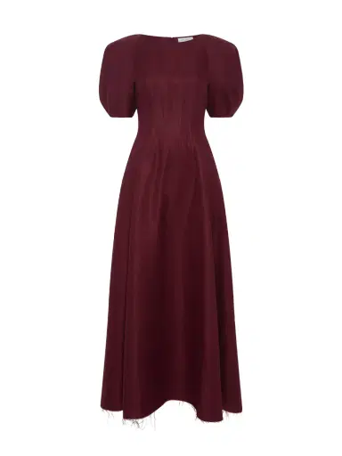 Gabriela Hearst Ranya Puff Sleeve Linen Twill Maxi Dress | Thumbnail 1 Gabriela Hearst Ranya Puff Sleeve Linen Twill Maxi Dress | Thumbnail 1