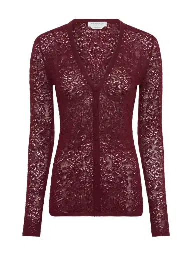 Gabriela Hearst Ultraris Merino Wool Lace Knit Cardigan | Thumbnail 1 Gabriela Hearst Ultraris Merino Wool Lace Knit Cardigan | Thumbnail 1