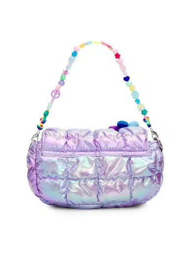 Bari Lynn Girl's Embellished Iridescent Quilted Shoulder Bag - Purple | Thumbnail 2 Bari Lynn Girl's Embellished Iridescent Quilted Shoulder Bag - Purple | Thumbnail 2