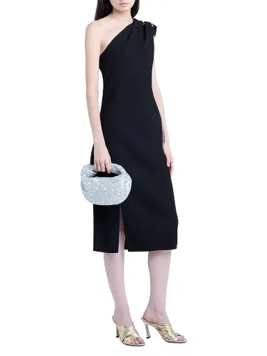 Bottega Veneta Women's Jodie Mini Metallic Intrecciato Leather Top Handle Bag - Pickle Silver | Thumbnail 2 Bottega Veneta Women's Jodie Mini Metallic Intrecciato Leather Top Handle Bag - Pickle Silver | Thumbnail 2