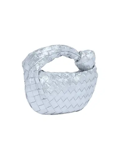 Bottega Veneta Women's Jodie Mini Metallic Intrecciato Leather Top Handle Bag - Pickle Silver | Thumbnail 6 Bottega Veneta Women's Jodie Mini Metallic Intrecciato Leather Top Handle Bag - Pickle Silver | Thumbnail 6