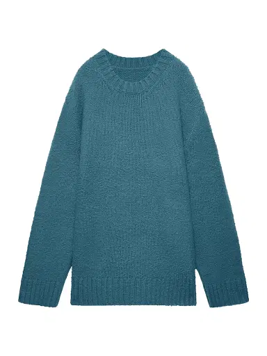 The Elder Statesman Men's Milo Textured Cashmere Sweater - Cypress | Thumbnail 1 The Elder Statesman Men's Milo Textured Cashmere Sweater - Cypress | Thumbnail 1
