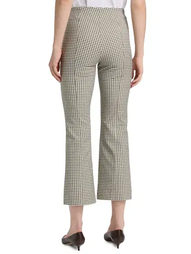 Vince Women's Niki Gingham Kick-Flare Crop Pants | Thumbnail 5 Vince Women's Niki Gingham Kick-Flare Crop Pants | Thumbnail 5
