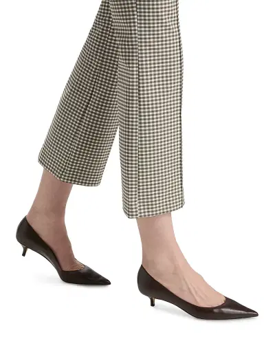 Vince Women's Niki Gingham Kick-Flare Crop Pants | Thumbnail 6 Vince Women's Niki Gingham Kick-Flare Crop Pants | Thumbnail 6