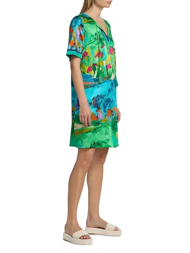 Johnny Was Women's Roseum Floral Silk-Blend Minidress - Torenia Scarf | Thumbnail 4 Johnny Was Women's Roseum Floral Silk-Blend Minidress - Torenia Scarf | Thumbnail 4