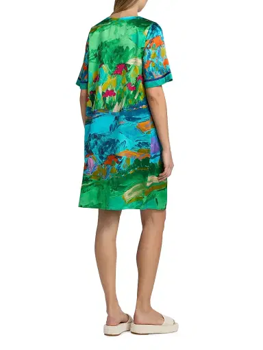 Johnny Was Women's Roseum Floral Silk-Blend Minidress - Torenia Scarf | Thumbnail 5 Johnny Was Women's Roseum Floral Silk-Blend Minidress - Torenia Scarf | Thumbnail 5