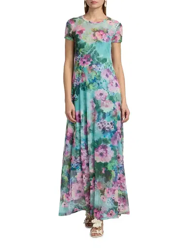 Johnny Was Women's Magnolia Meadow Mesh Maxi Dress - Magnolia Meadows | Thumbnail 2 Johnny Was Women's Magnolia Meadow Mesh Maxi Dress - Magnolia Meadows | Thumbnail 2