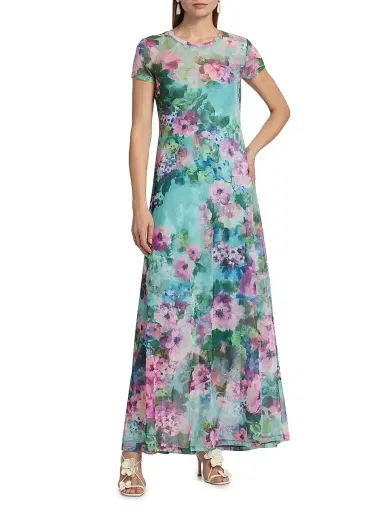 Johnny Was Women's Magnolia Meadow Mesh Maxi Dress - Magnolia Meadows | Thumbnail 3 Johnny Was Women's Magnolia Meadow Mesh Maxi Dress - Magnolia Meadows | Thumbnail 3