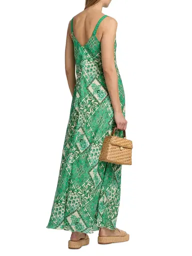 Johnny Was Women's Kanako Printed Silk Maxi Dress - Hollandia | Thumbnail 5 Johnny Was Women's Kanako Printed Silk Maxi Dress - Hollandia | Thumbnail 5