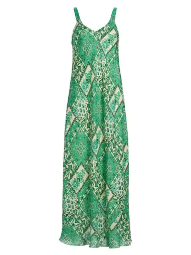 Johnny Was Women's Kanako Printed Silk Maxi Dress - Hollandia | Thumbnail 1 Johnny Was Women's Kanako Printed Silk Maxi Dress - Hollandia | Thumbnail 1