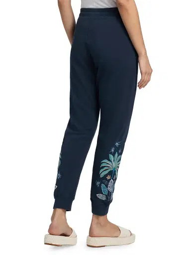 Johnny Was Women's Una Embroidered French Terry Joggers - Blue Night | Thumbnail 5 Johnny Was Women's Una Embroidered French Terry Joggers - Blue Night | Thumbnail 5