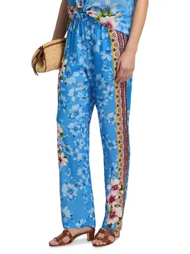 Johnny Was Women's Kanni Printed Elasticized Pants - Geneva Scarf | Thumbnail 4 Johnny Was Women's Kanni Printed Elasticized Pants - Geneva Scarf | Thumbnail 4