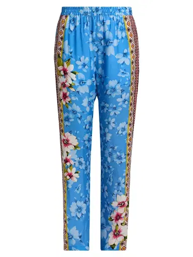 Johnny Was Women's Kanni Printed Elasticized Pants - Geneva Scarf | Thumbnail 1 Johnny Was Women's Kanni Printed Elasticized Pants - Geneva Scarf | Thumbnail 1