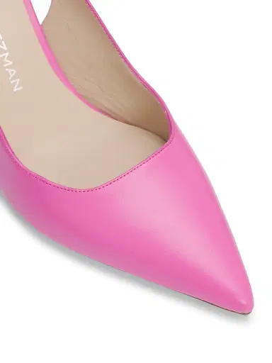 Stuart Weitzman Women's Stuart Power 7MM Leather Slingback Pumps - Sunset Pink | Thumbnail 5 Stuart Weitzman Women's Stuart Power 7MM Leather Slingback Pumps - Sunset Pink | Thumbnail 5