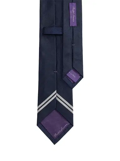 Ralph Lauren Purple Label Men's Beach Crest Neck Tie - Navy | Thumbnail 4 Ralph Lauren Purple Label Men's Beach Crest Neck Tie - Navy | Thumbnail 4