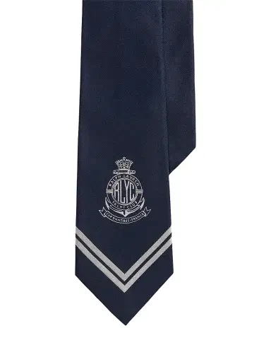 Ralph Lauren Purple Label Men's Beach Crest Neck Tie - Navy | Thumbnail 1 Ralph Lauren Purple Label Men's Beach Crest Neck Tie - Navy | Thumbnail 1
