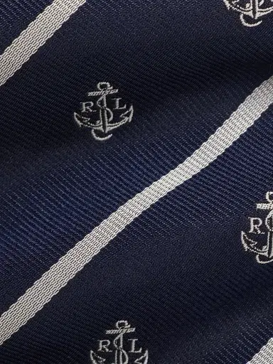 Ralph Lauren Purple Label Men's Striped Silk Club Tie - Navy | Thumbnail 5 Ralph Lauren Purple Label Men's Striped Silk Club Tie - Navy | Thumbnail 5