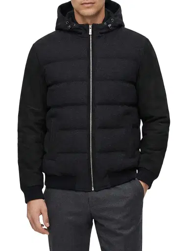 Gorski Men's Wool Parka with Select Nubuck Sleeves - Black - Size XXL | Thumbnail 2 Gorski Men's Wool Parka with Select Nubuck Sleeves - Black - Size XXL | Thumbnail 2