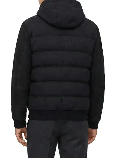 Gorski Men's Wool Parka with Select Nubuck Sleeves - Black - Size XXL | Thumbnail 4 Gorski Men's Wool Parka with Select Nubuck Sleeves - Black - Size XXL | Thumbnail 4