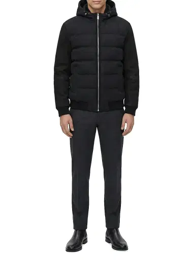 Gorski Men's Wool Parka with Select Nubuck Sleeves - Black - Size XXL | Thumbnail 5 Gorski Men's Wool Parka with Select Nubuck Sleeves - Black - Size XXL | Thumbnail 5
